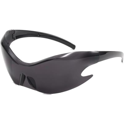 1PC Lunettes de Soleil Alien Conjointe Futuristes Plastique Style Avant-gardiste Lunettes Personnalisées Uniques Tendance black