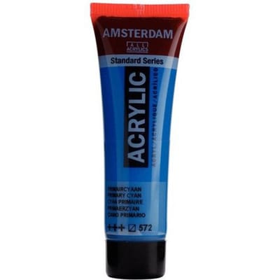 Acrylverf - Amsterdam - Acrilico Standaard - 20 Ml - Primair Cyaanblauw - Gemengd