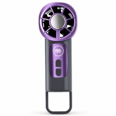 Auto ventilator en Klemventilator 2-in-1 - Oplaadbare USB Mini Ventilator met Haak - Stille Handventilator met - Compacte Koeler voor Auto, Vrachtwagen, Kamperen, Studentenkamer en Reizen