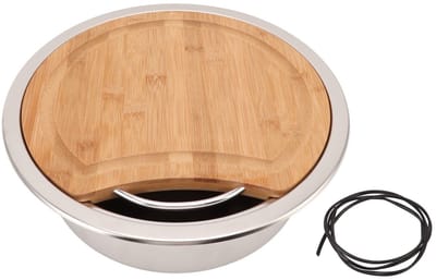 Allecto - Ronde Kleine Gootsteen - Spoelbak - Efficiënte Waterafvoer - Ruimtebesparend Ontwerp - 360 mm - Geschikt voor Campers en Boten