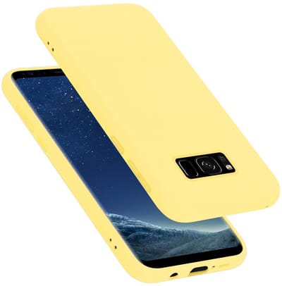 Cadorabo Hoesje geschikt voor Samsung Galaxy S8 PLUS in LIQUID GEEL - Beschermhoes gemaakt van flexibel TPU silicone Case Cover