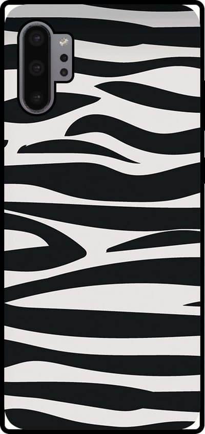 Smartphonica Telefoonhoesje Geschikt voor Samsung Galaxy Note 10 Plus met zebra opdruk - TPU backcover case zebra design - Zwart Wit geschikt voor Samsung Galaxy Note 10 Plus