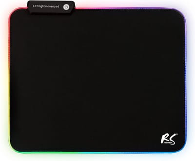 Gaming muismat met LED RGB-verlichting en anti-slip rubberen onderkant 30x25cm