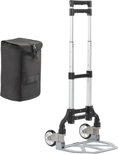 Vouwbare Aluminium Steekwagen met Telescopisch Handvat - Lichtgewicht Dolly voor Eenvoudig Verplaatsen