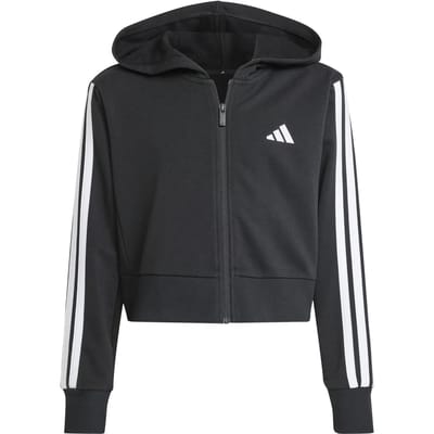 adidas Sportswear Essentials Ritshoodie Kids - Kinderen - Zwart