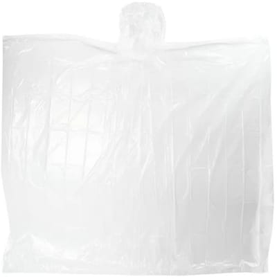 Poncho - wegwerp poncho - regenponcho's - transparant - 5 stuks - one size