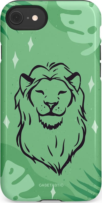 Casetastic hoesje geschikt voor Apple iPhone SE / Apple iPhone 7 / Apple iPhone 8 - Dubbellaagse bescherming - Trots in de jungle - Fashion Case - Mintgroen