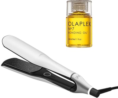 ghd Chronos Max Styler White + Olaplex No.7 Bonding Oil 30ml