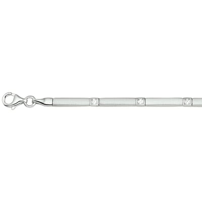 Collier Poli/mat Zirkonia 3,3 Mm 43 Cm