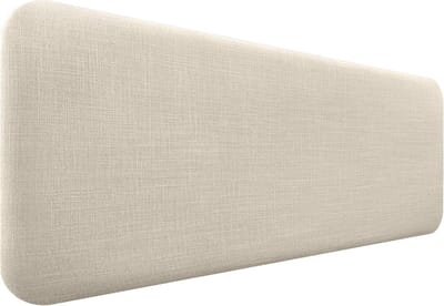 Gestoffeerd Hoofdbord - Afgerond Linnen - Bed Comfort - Akoestisch Absorberend - 140cm Breed - Natuurlijk Beige