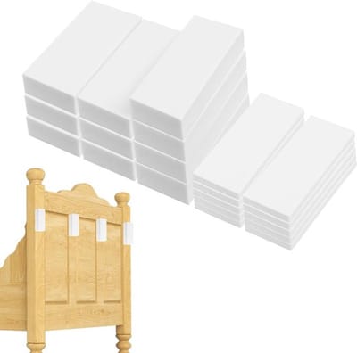 20 Stuks Hoofdeinde Stoppers voor Muur, Zelfklevende EVA Schuim Meubel Stootkussens, Geluiddempers voor Bed en Bank, Antivibratie en Bescherming