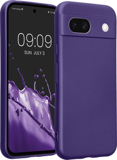 kwmobile metallic telefoonhoesje van TPU - geschikt voor Google Pixel 8a - Flexible case voor smartphone - In metallic blauwpaars