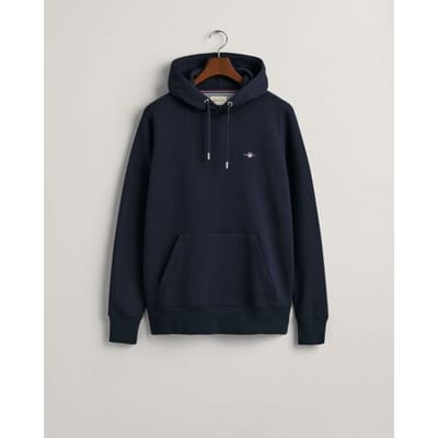Gant Trui Shield Hoodie Subtle Logo Avond Blauw / male