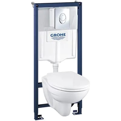 Grohe Solido Inbouwtoilet Set Met Randloze Toiletpot Geo - Wit
