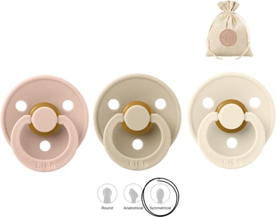 BIBS fopspenen symmetrisch - maat 1 (0-6 maanden) - blush, vanilla, ivory