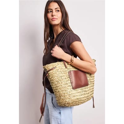 Geweven mand-look tas