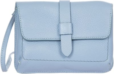 BRIC'S Leren Schoudertas Gondola Garofano Mini Purse Violet Lichtblauw