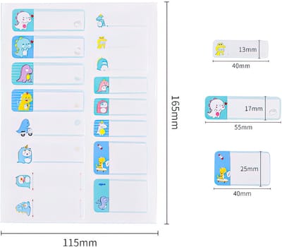 Ainy Naamstickers Kinderen Dino - set van 80 waterproof zelfklevend etiketten stickers om je schoolspullen, bullet journal, fotoalbum, laptop, telefoon, en waterfles persoonlijk te markeren | Naam stickers Post It voor jong en oud