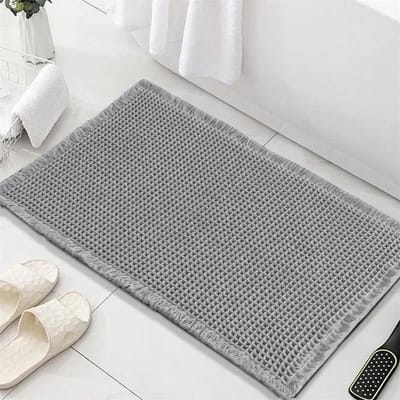 1PC Super Absorberende Ruit Badmat Machinewasbare Badkamerkleden Antislip Superzachte Badkuipgebiedmat voor Slaapkamer en Keuken 17x24inch(43x61cm)