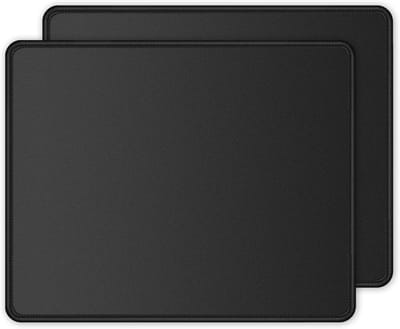 Premium Stitched Edge Mouse Pad Set, Wasbare en Antislip Muismat voor Laptop en PC, 10.2×8.3×0.1cm Zwart, Ideaal voor Gaming en Kantoorgebruik