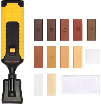 TOVBMUP Reparatieset voor houten vloeren - Laminaat Reparatieset - 11 kleuren hard wax staven