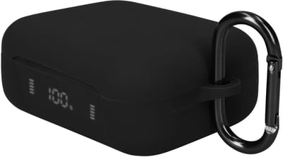 kwmobile cover voor oordopjes case - geschikt voor Anker Soundcore P41i - Trendy beschermhoes draadloze oordopjes in zwart