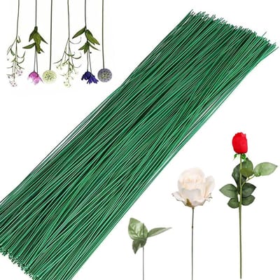 100 Stuks Bloemendraad Groen - 25 cm Lang - Perfect voor Bloemenhandwerk en Bloemenboeketten