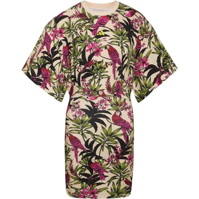 Adidas X Farm Rio Korte Mouwen Korte Jurk Veelkleurig L Vrouw
