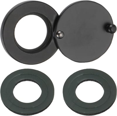Kijkgaatje Cover - Deurspion Beschermer - Privacy Thuis - Draaibare Afdekking - 16 mm Binnendiameter - Mat Zwart