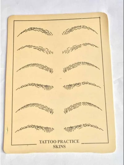 Oefenhuid voor microblading wenkbrauwen - permanente make up - tattoo - PMU