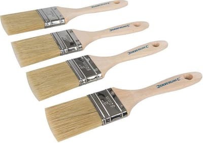 Silverline Verfkwast met Gemengde Haren - Plat - 50 mm - 4 stuks