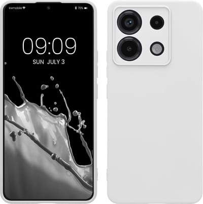 kwmobile telefoonhoesje geschikt voor Xiaomi Redmi Note 13 Pro 5G / Poco X6 5G - Hoesje voor smartphone - Precisie camera uitsnede - In mat wit