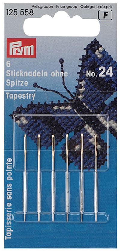 Borduurnaalden zon. punt staal No. 24 0,80x37mm 6 st.