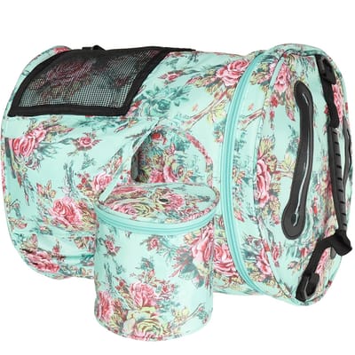 2 Stuks Opbergtas 600D Oxford Stof Bedrukt Multi-Pocket Handriem Cilindervorm Pakket(Groen