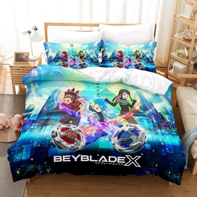 3D Print Anime Beyblade Beddengoed Collectie Dekbedovertrek Dekbed Bed Collectie Dekbedhoes Kussensloop King Queen Twin Maat Jongens Meisjes Volwassenen EU Twin 135x200cm