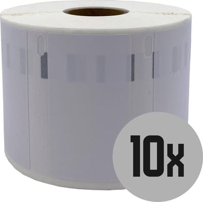 DULA Dymo Compatible labels - Wit - 11354 - S0722540 - Grote multifunctionele etiketten - 10 rollen - 57 x 32 mm - 1000 labels per rol