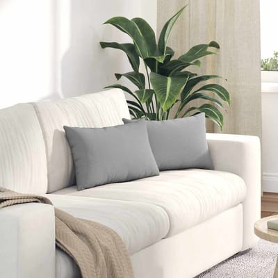 vidaXL - Zitkussens - 2 - st - Stof - Wolkgrijs - 50 - x - 30 - cm