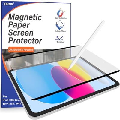 Magnetische Paper Screen Protector voor iPad 11" 10,9" - Perfect voor Schrijven en Tekenen - Afneembaar en Herbruikbaar