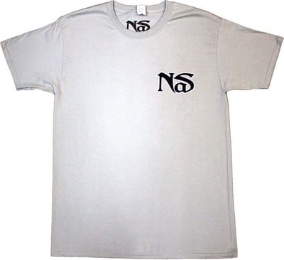 Nas - One Mic Heren T-shirt - M - Grijs
