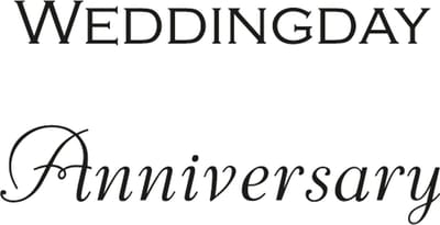 Marianne Design Stempel teksten - Weddingday Anniversary CS0886 - trouwen en huwelijk