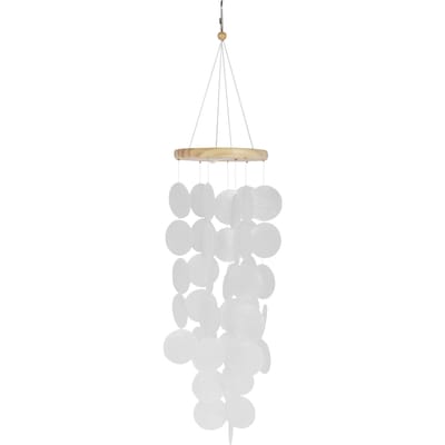 Schelpen Windgongen Hangend Handgemaakt Kleurrijk Schelpen Windgongen Delicaat Buiten Windgongen Decoratie Lichtgewicht Waterdicht white