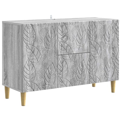 vidaXL - Dressoir - Grijs - Sonoma - 89 - x - 34,5 - x - 60 - cm - Bewerkt - hout