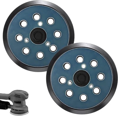 Set van 2 ronde schuurdiscs van 125 mm met 8 gaten voor schuren van hout, metaal en plastic, geschikt voor verschillende schuurmachines