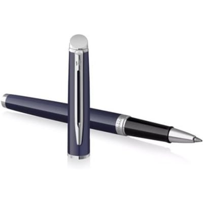Waterman Hémisphère rollerballpen, blauwe lak met palladium details, fijne punt, zwarte inkt, geschenkset