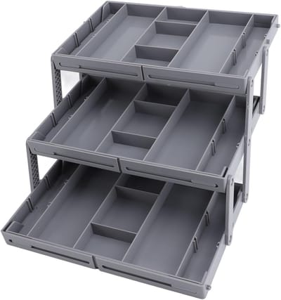 Multifunctionele Lade Organizer met Verstelbare Compartimenten, Uitbreidbare Organizer voor Sieraden en Bestekopslag, Ideaal voor Kantoor en Thuisgebruik