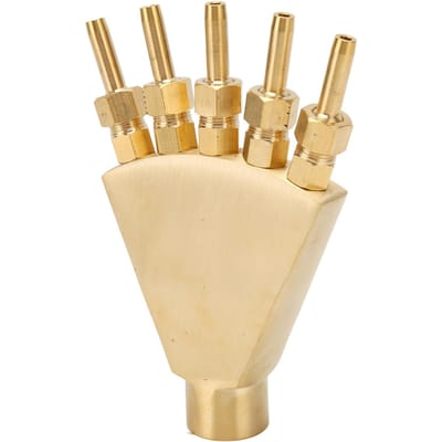 Buse d'arrosage réglable en forme de queue de phénix dispersante Buse d'arrosage en forme de queue de phénix tout en cuivre G3/4 pouce Jardin beige