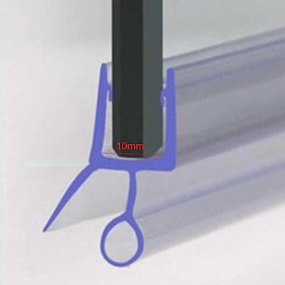 Douchedeurafdichting 10 mm - Transparante afdichtstrip voor glazen deuren, 2 stuks