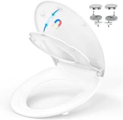 Toiletbril met Kinderzitje - Soft Close, Snelsluiting, 150 kg Draagvermogen, Wit