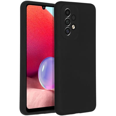 Accezz Hoesje - Geschikt voor Samsung Galaxy A33 - Liquid Silicone Backcover - Zwart