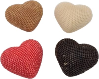 Deco4yourhome® - Amberblokjes - Set van 4 - Hartjes Ribbel - Geurblokjes